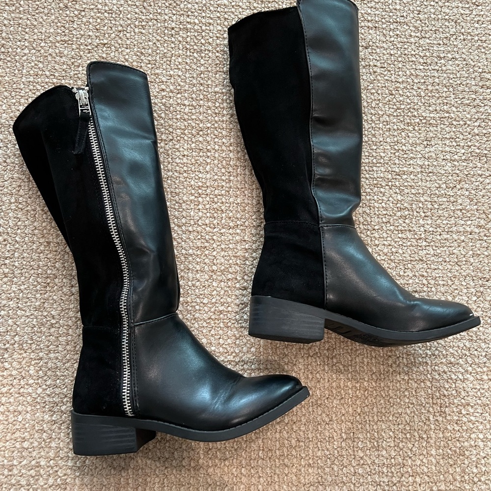 Girls Steve Madden Lexy Tall Black Boot little kid 13